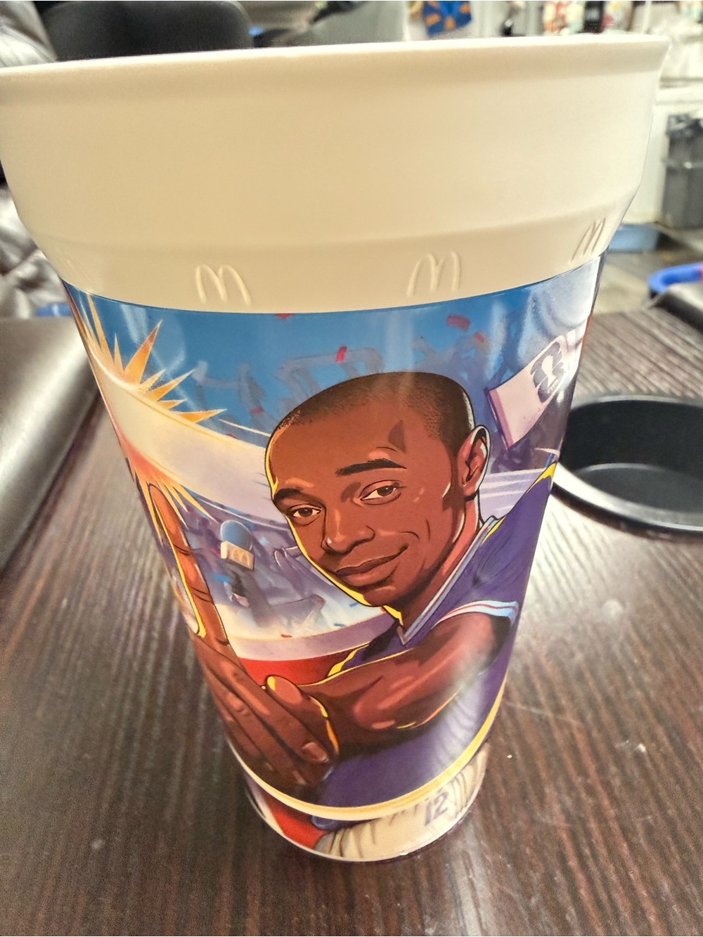 McDonald's White & Blue Promotional Cup - Illustrated Sports Design Henry